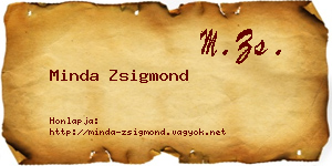 Minda Zsigmond névjegykártya